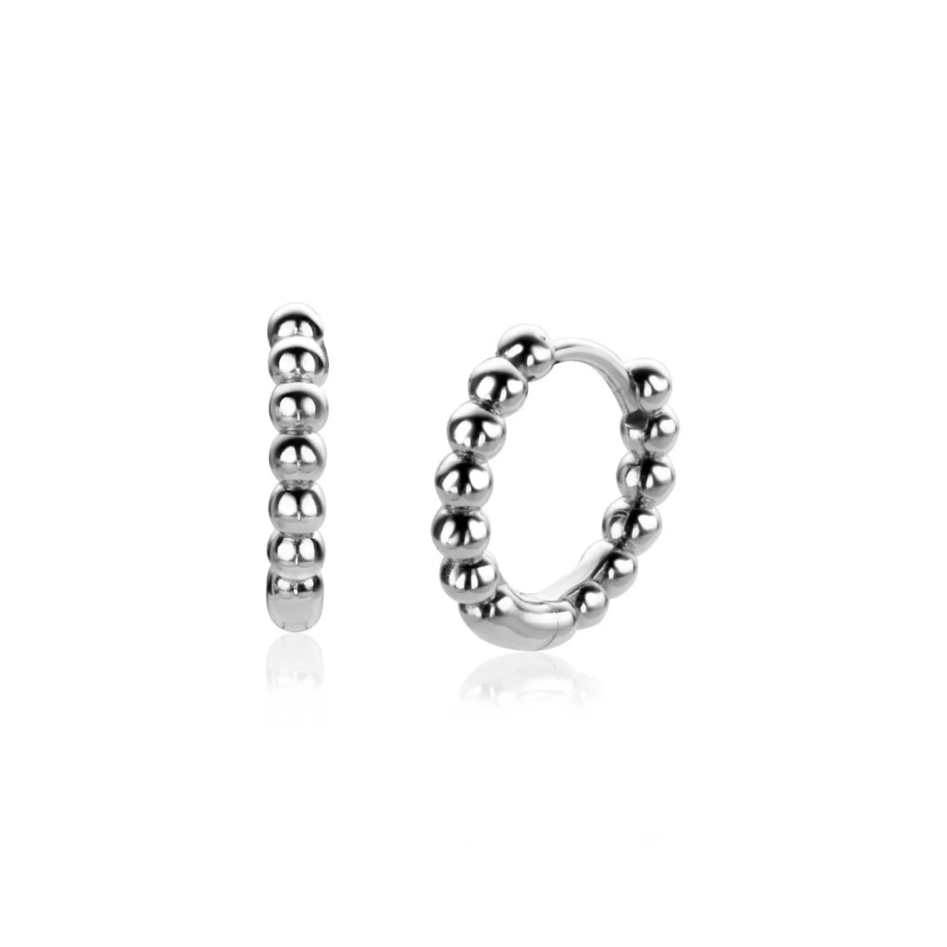 ZINZI zilveren oorringen bolletjes motief 13,5x2,5mm ZIO923