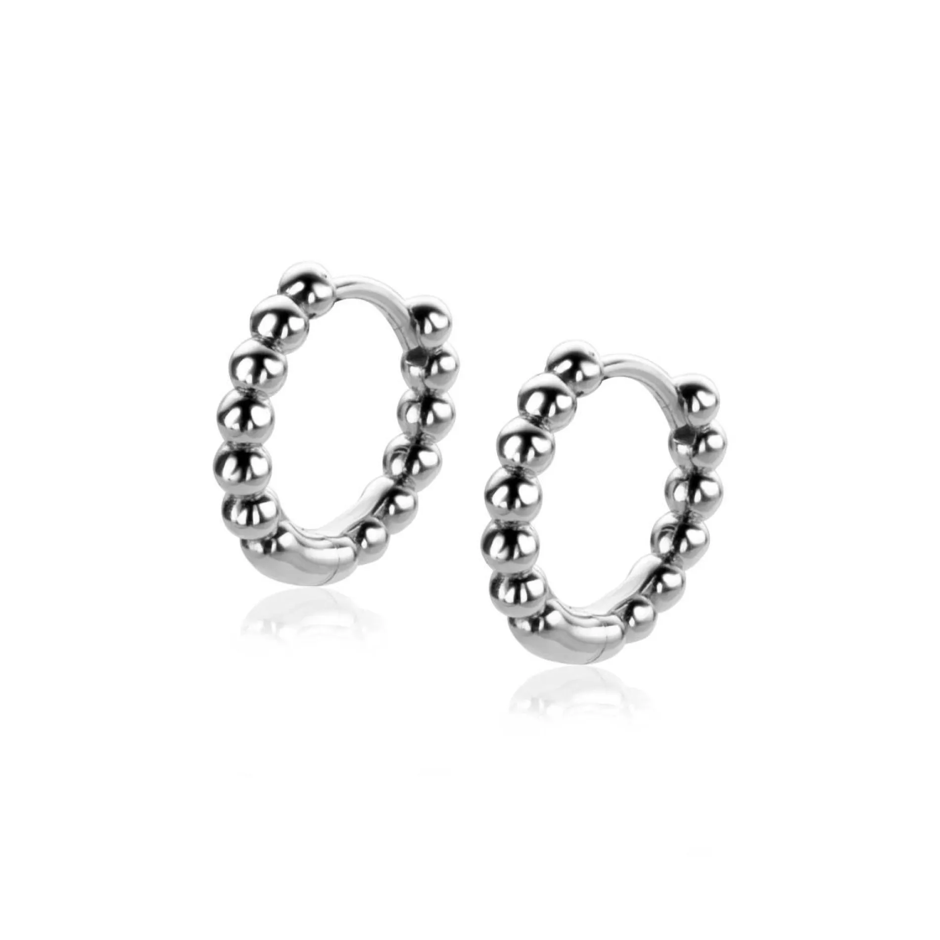 ZINZI zilveren oorringen bolletjes motief 13,5x2,5mm ZIO923