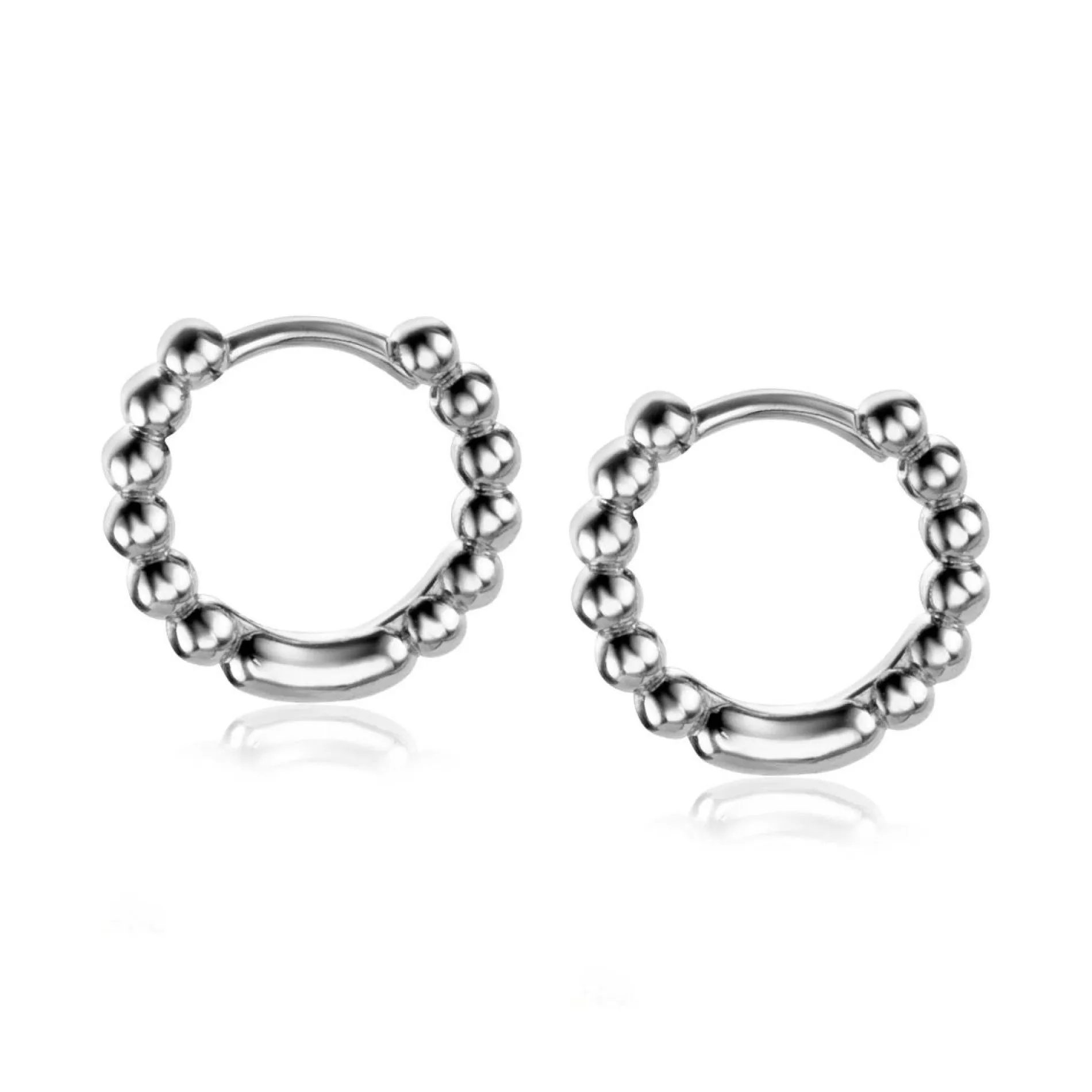 ZINZI zilveren oorringen bolletjes motief 13,5x2,5mm ZIO923