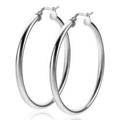 ZINZI zilveren oorringen 46x3mm rond ZIO2180
