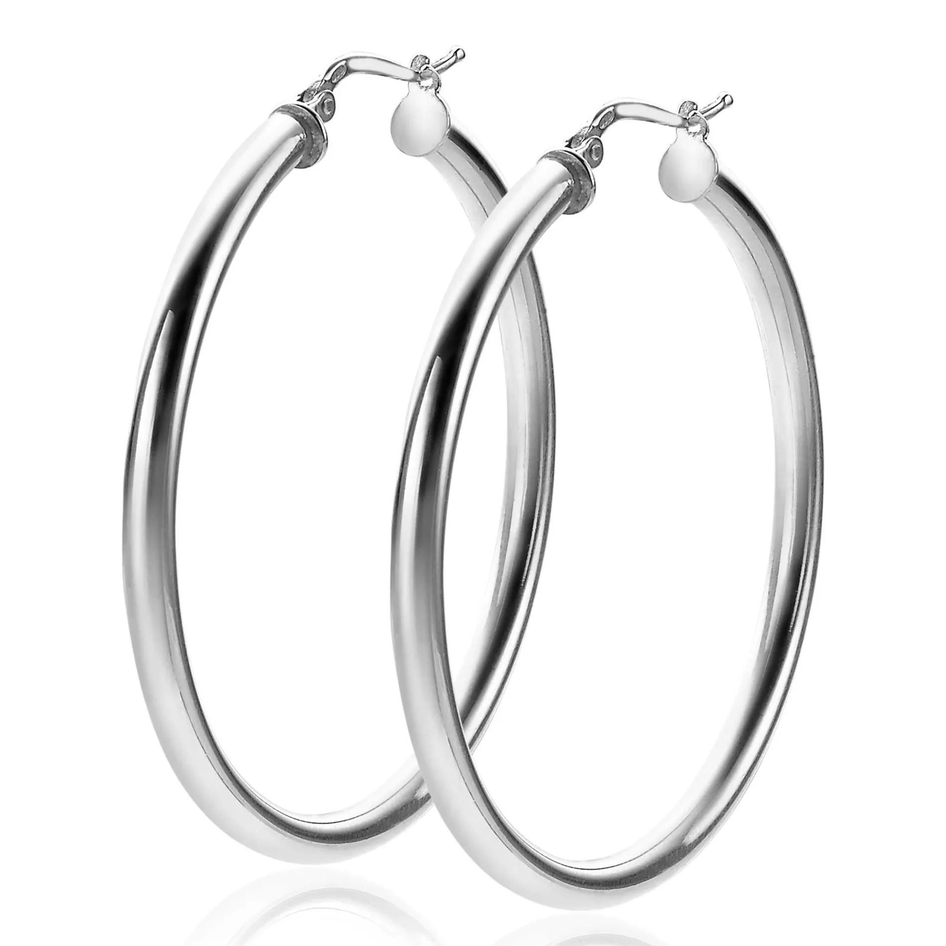 ZINZI zilveren oorringen 46x3mm rond ZIO2180