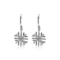 ZINZI zilveren oorsieraden sneeuwkristal bedel 23mm ZIO1977