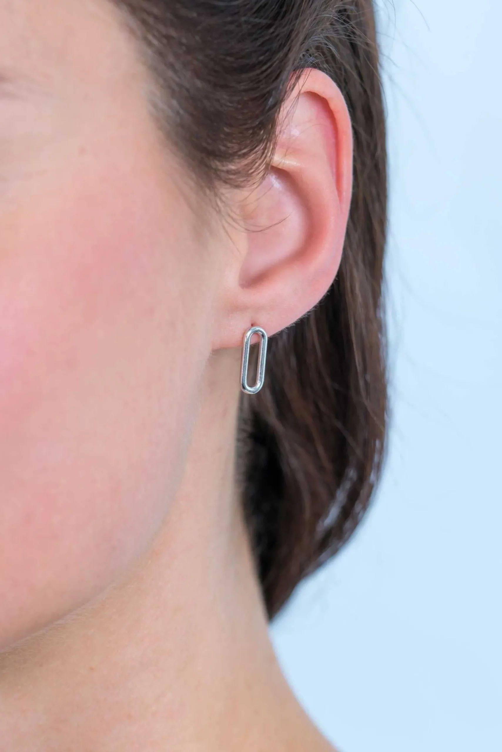 ZINZI zilveren oorstekers 14mm ovaal glad ZIO2210