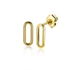 ZINZI zilveren oorstekers 14K geel verguld 14mm ovaal glad ZIO2210G