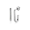 ZINZI zilveren oorstekers in ovale vorm (20mm) bezet met witte zirconia's ZIO2310