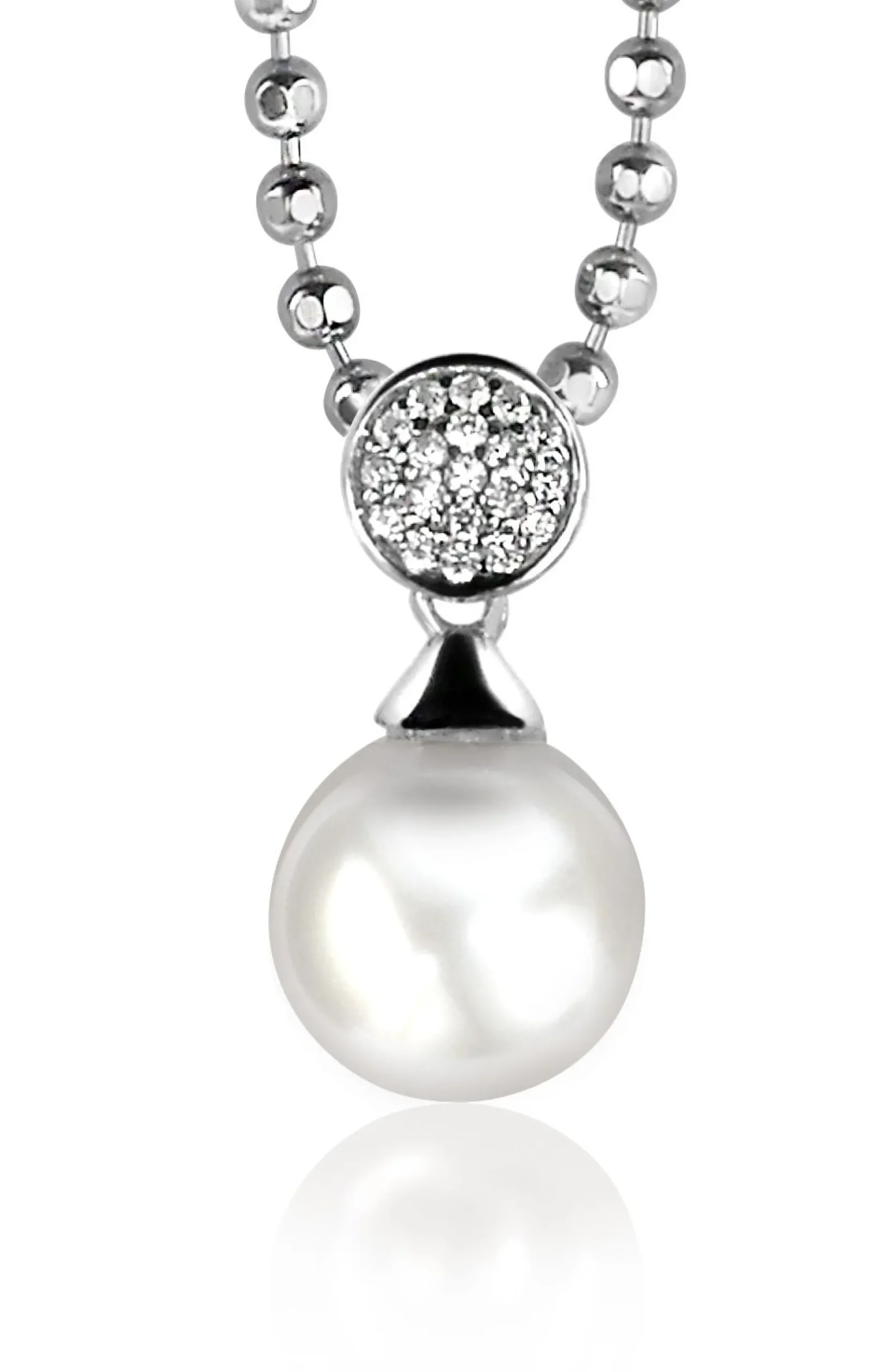 Zinzi zilveren parelhanger wit ZIH1151 (zonder collier)