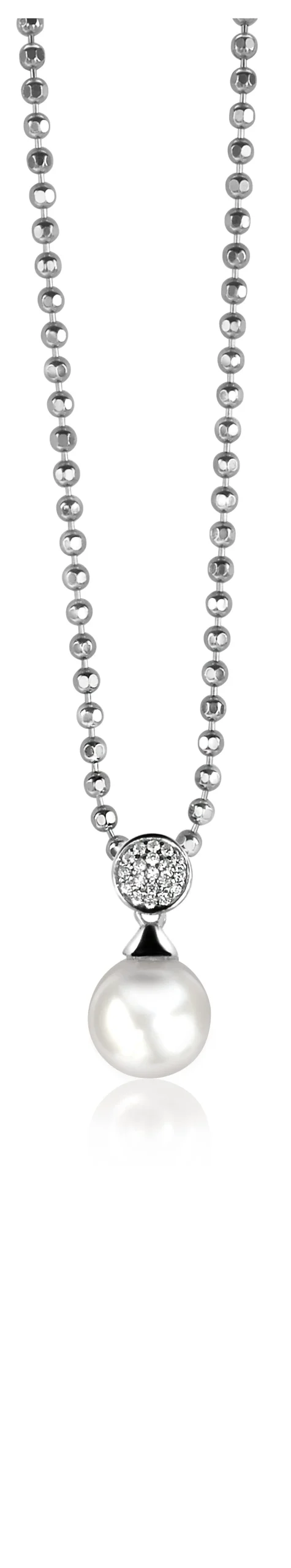 Zinzi zilveren parelhanger wit ZIH1151 (zonder collier)