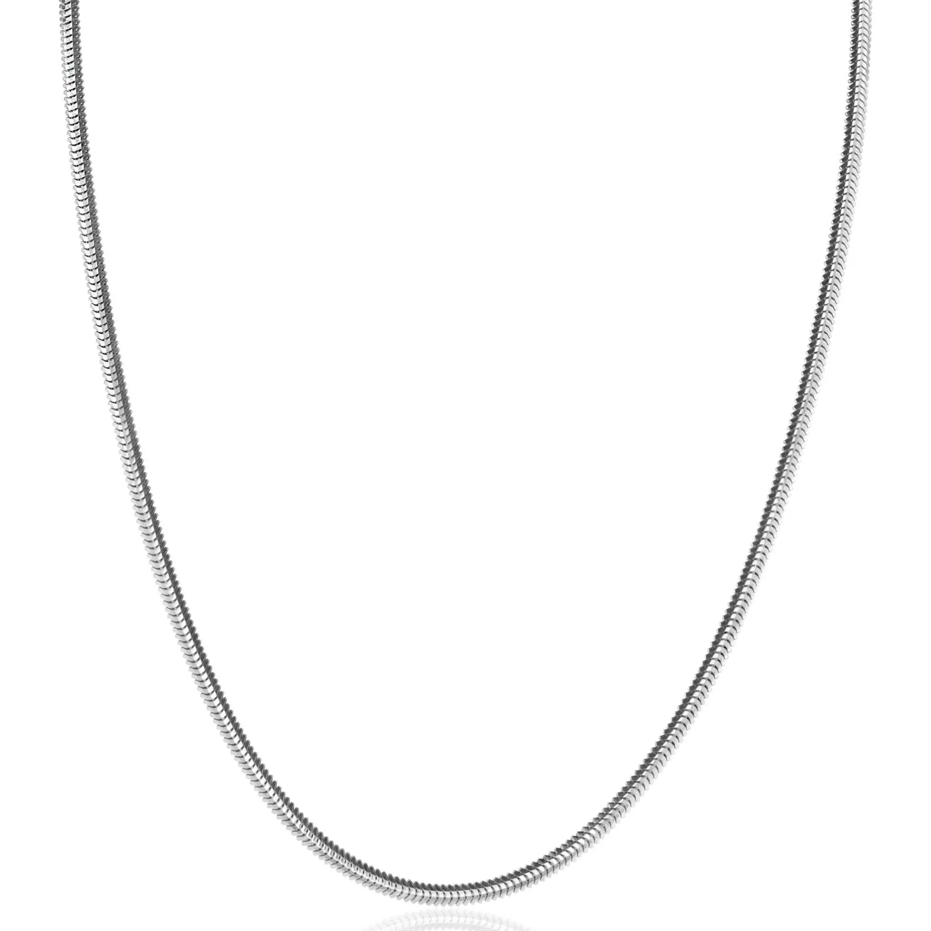 ZINZI zilveren platte slangen-ketting 45cm 2,5mm breed ZIC2401