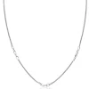 ZINZI zilveren popcorn schakelketting 45-48cm met drie paperclip schakelaccenten ZIC2709