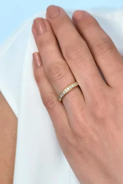 ZINZI zilveren ring geel verguld wit ZIR2050Y