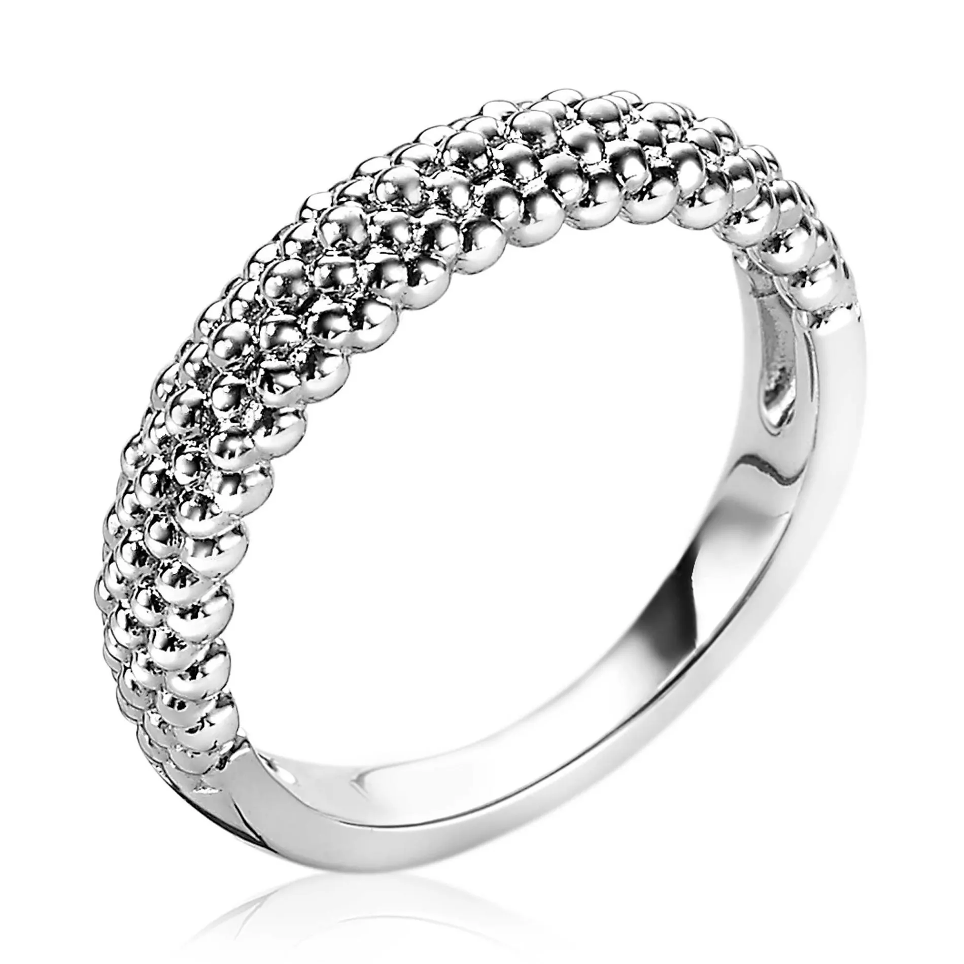 ZINZI zilveren ring glinsterende bolletjes ZIR1968