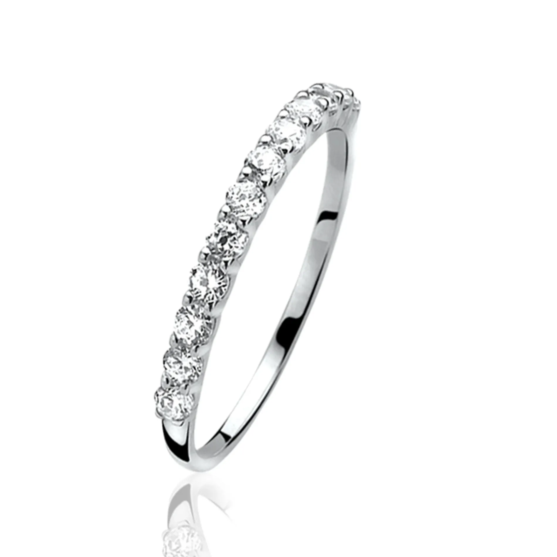 ZINZI zilveren ring knuckle wit ZIR827K