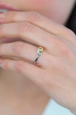 ZINZI zilveren ring ronde vormen met elkaar verbonden witte zirconia's ZIR2102