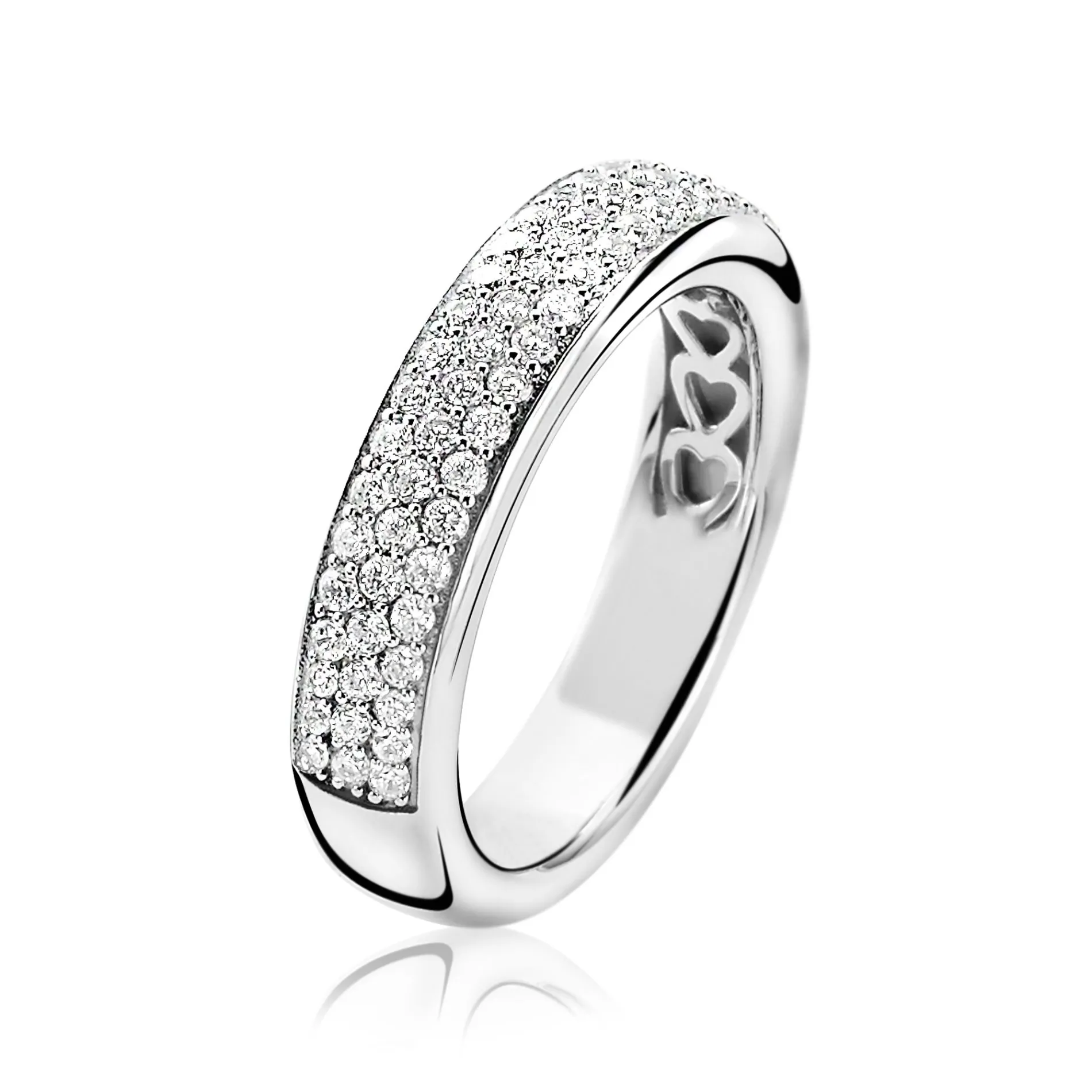 ZINZI zilveren ring wit ZIR1183