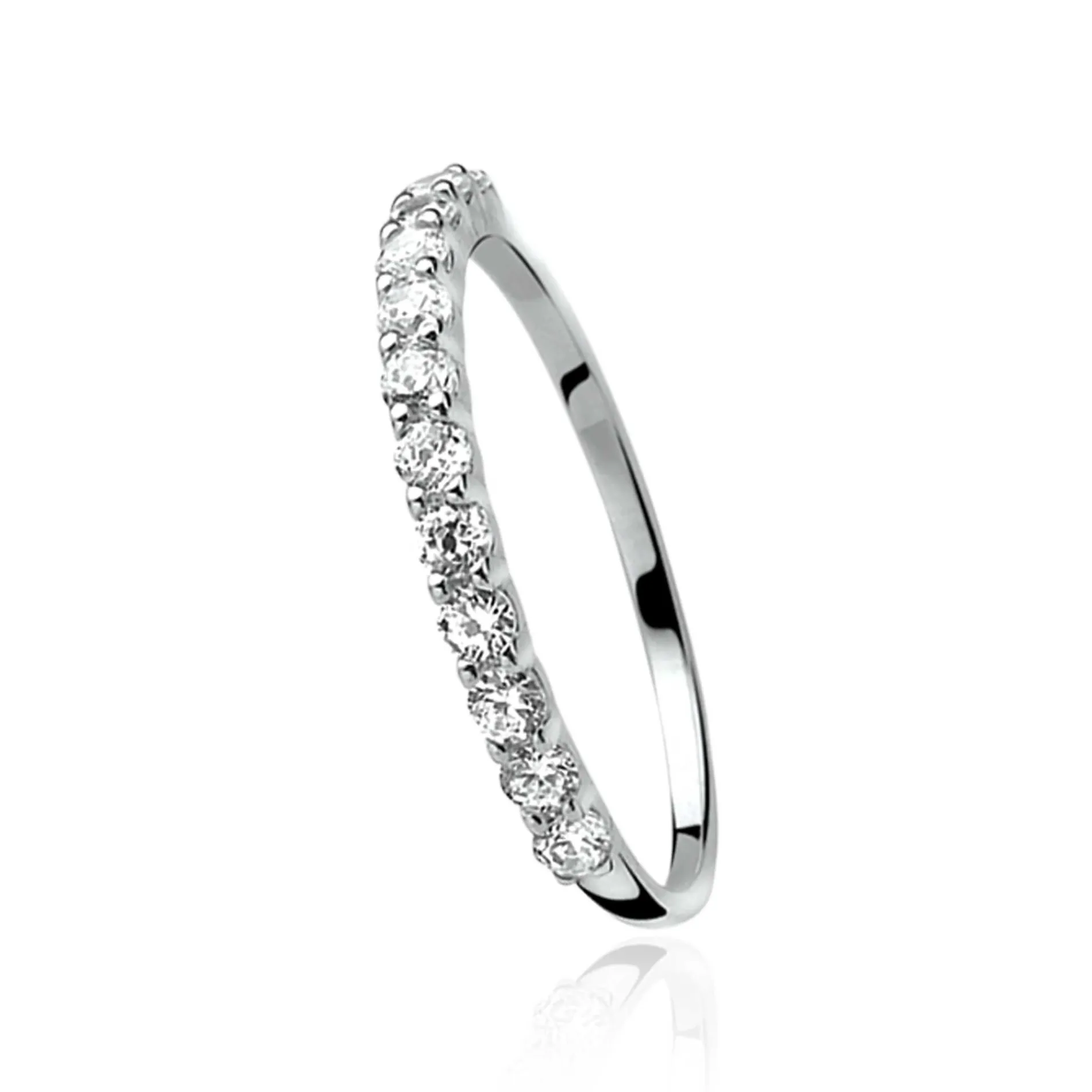 ZINZI zilveren ring wit ZIR827