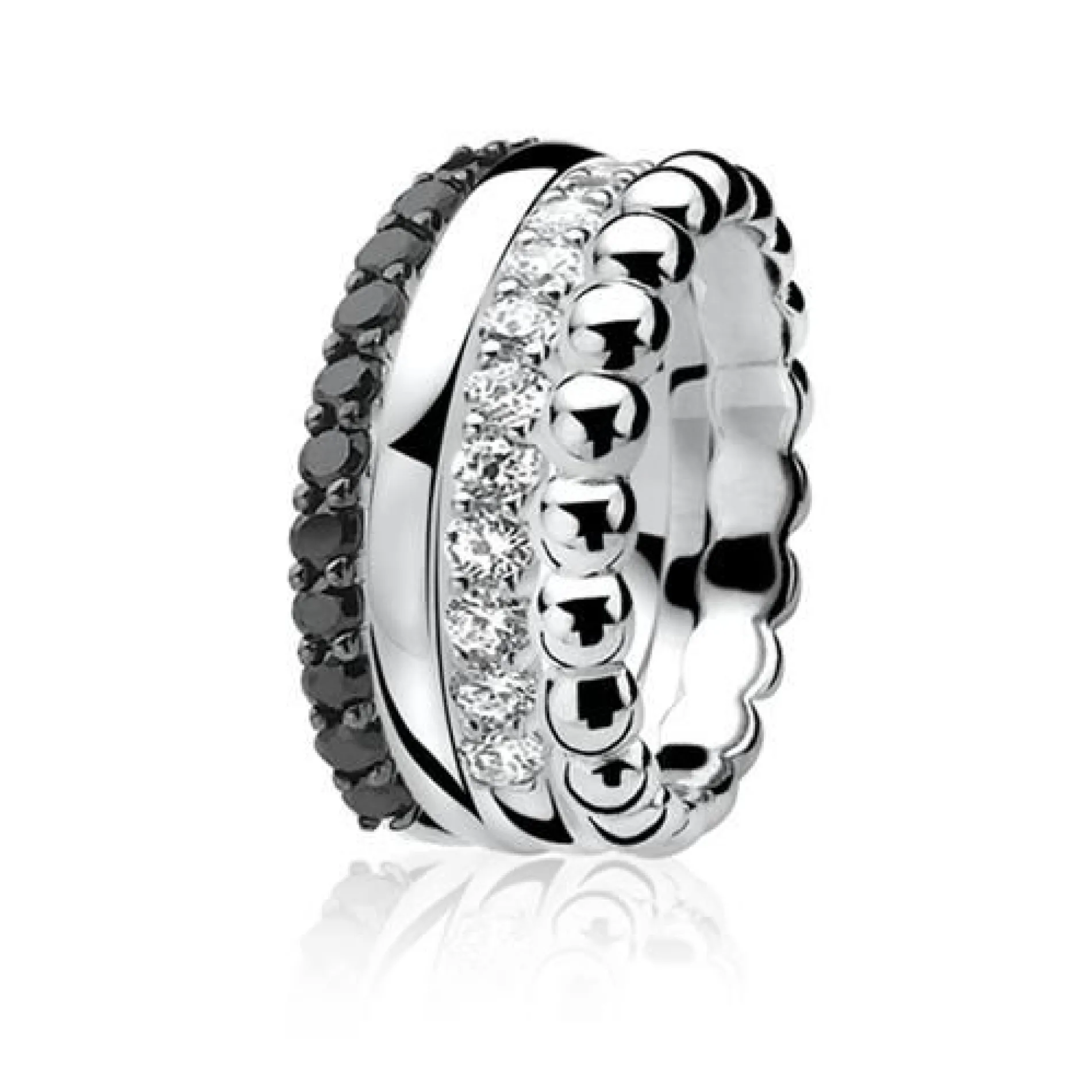 ZINZI zilveren ring wit ZIR827