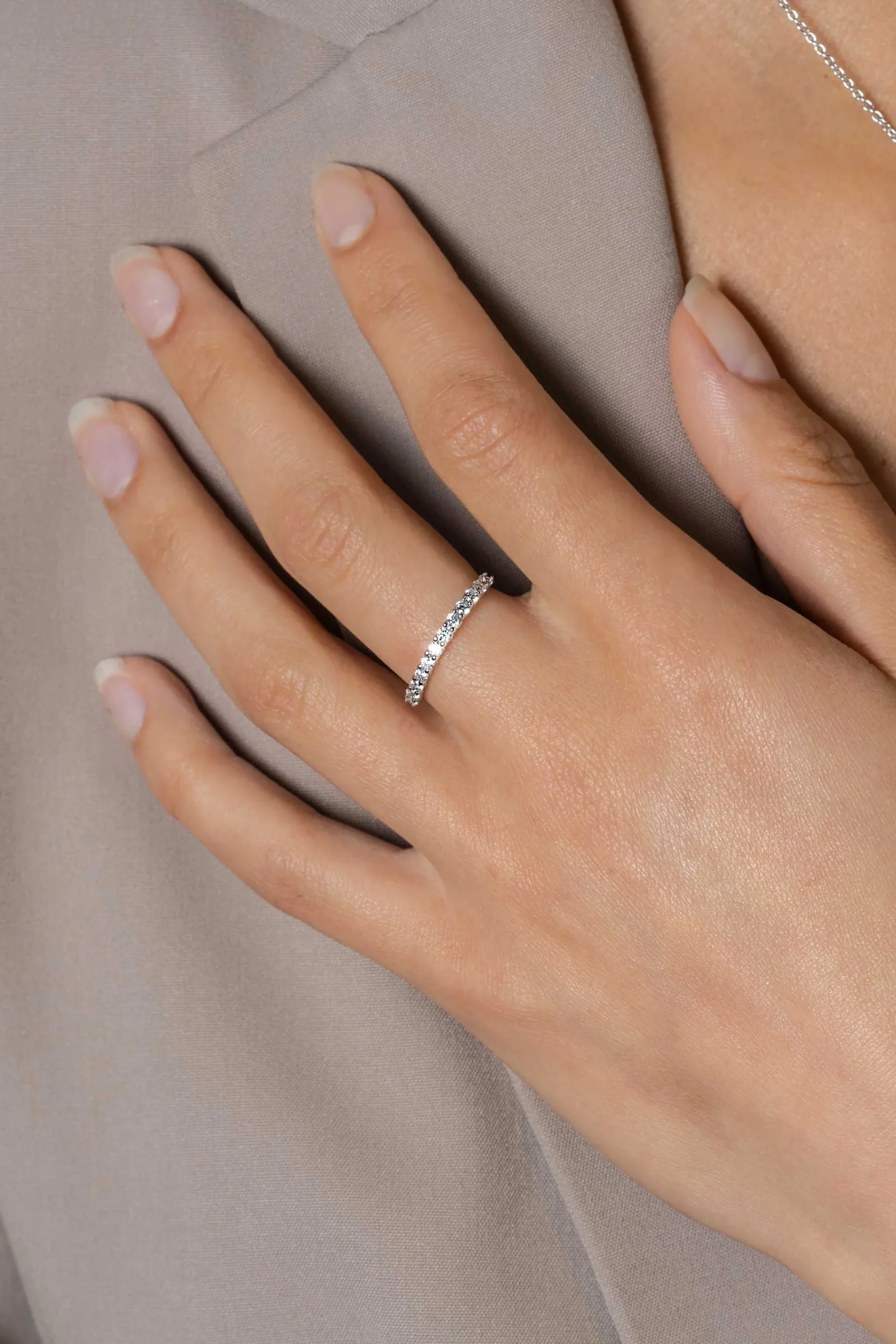 ZINZI zilveren ring wit ZIR827