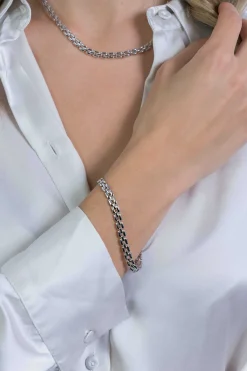 ZINZI zilveren rolexstyle schakelarmband 5mm breed 19cm ZIA2149