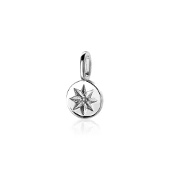 ZINZI zilveren ronde hanger zonnetje ZIH2068 (zonder collier)