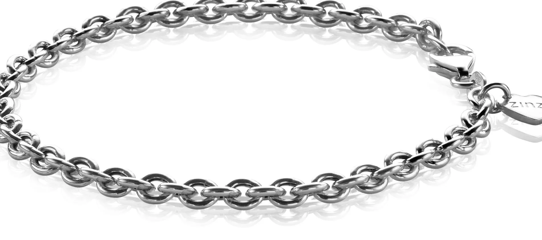 ZINZI zilveren schakel armband 19cm ZIA1153