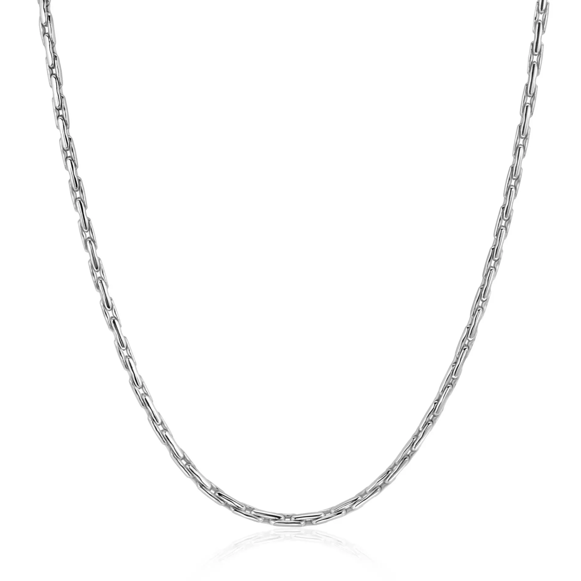 ZINZI zilveren schakel ketting 2,3mm breed 43-45cm ZIC2648