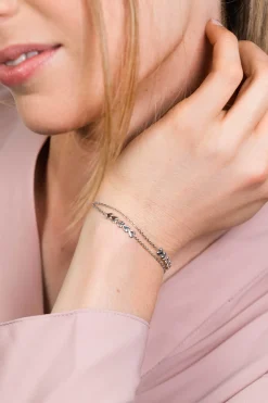 ZINZI zilveren schakelarmband met hartjes 17-20cm ZIA1940