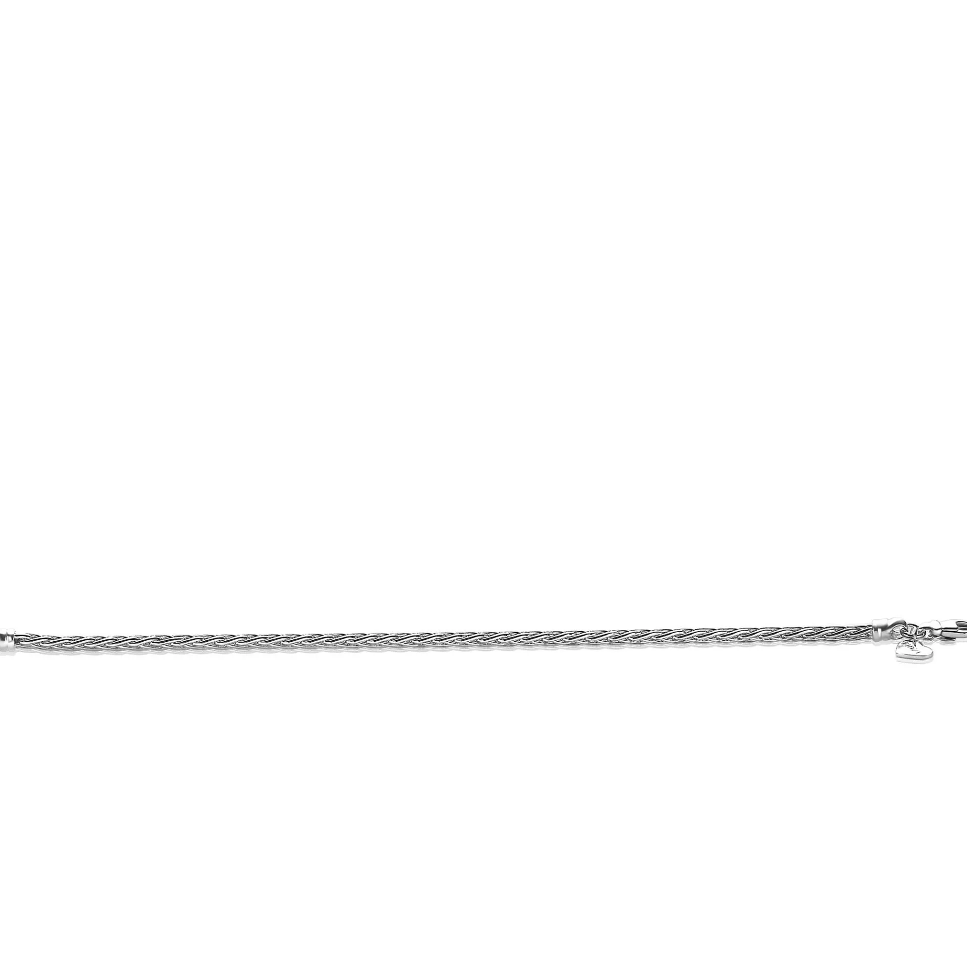 ZINZI zilveren schakelarmband palmier massief 3mm breed 18,5cm ZIA1912