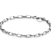 ZINZI zilveren schakelarmband met rechthoekige schakels 3,8mm breed 20cm ZIA2514