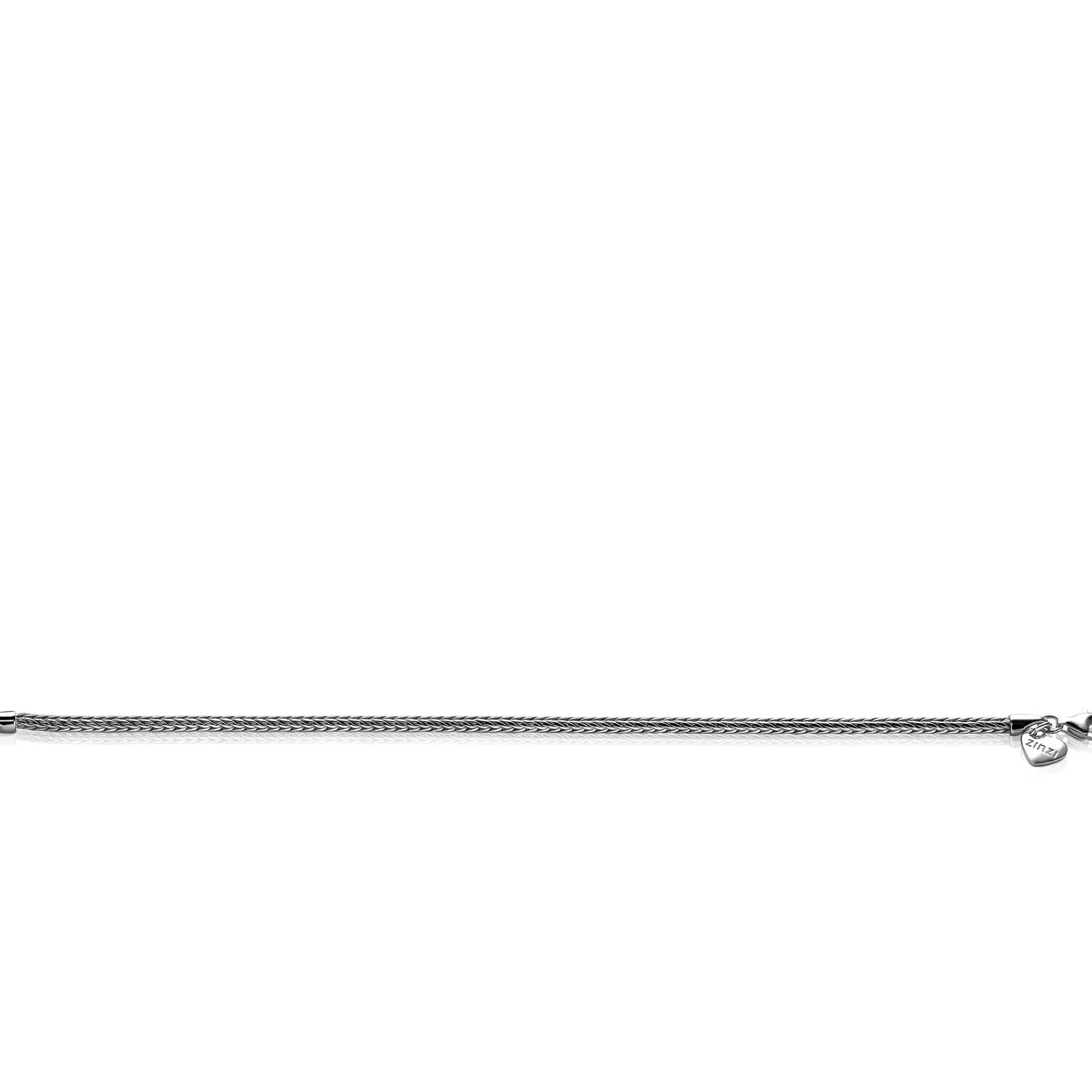 ZINZI zilveren schakelarmband vossenstaart 2.5mm breed 19cm ZIA1287
