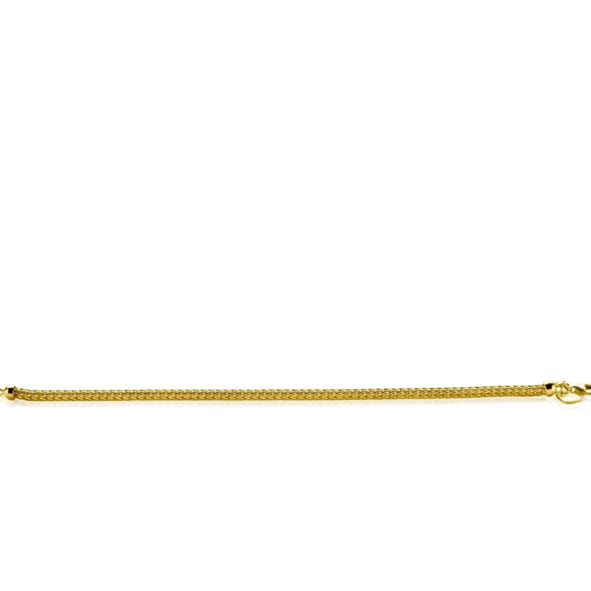 ZINZI zilveren schakelarmband geel verguld vossenstaart 2.5mm breed 19cm ZIA1287G