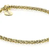 ZINZI zilveren schakelarmband geelverguld 18,5cm ZIA1288G