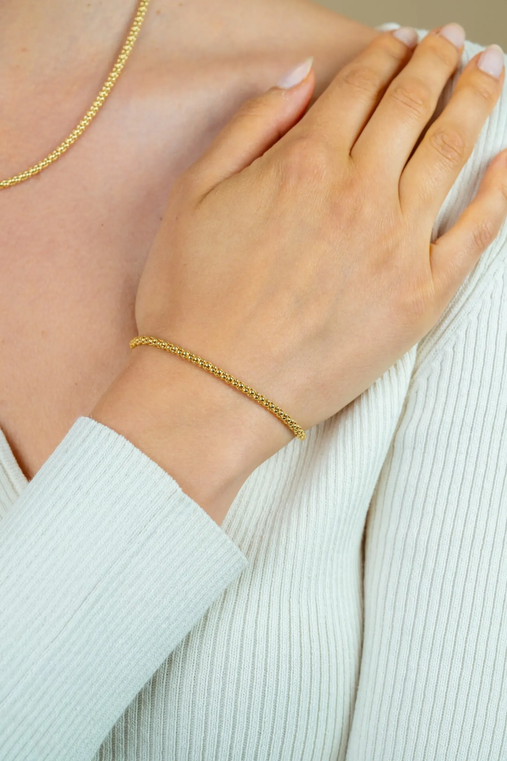 ZINZI zilveren schakelarmband geelverguld 18,5cm ZIA1288G