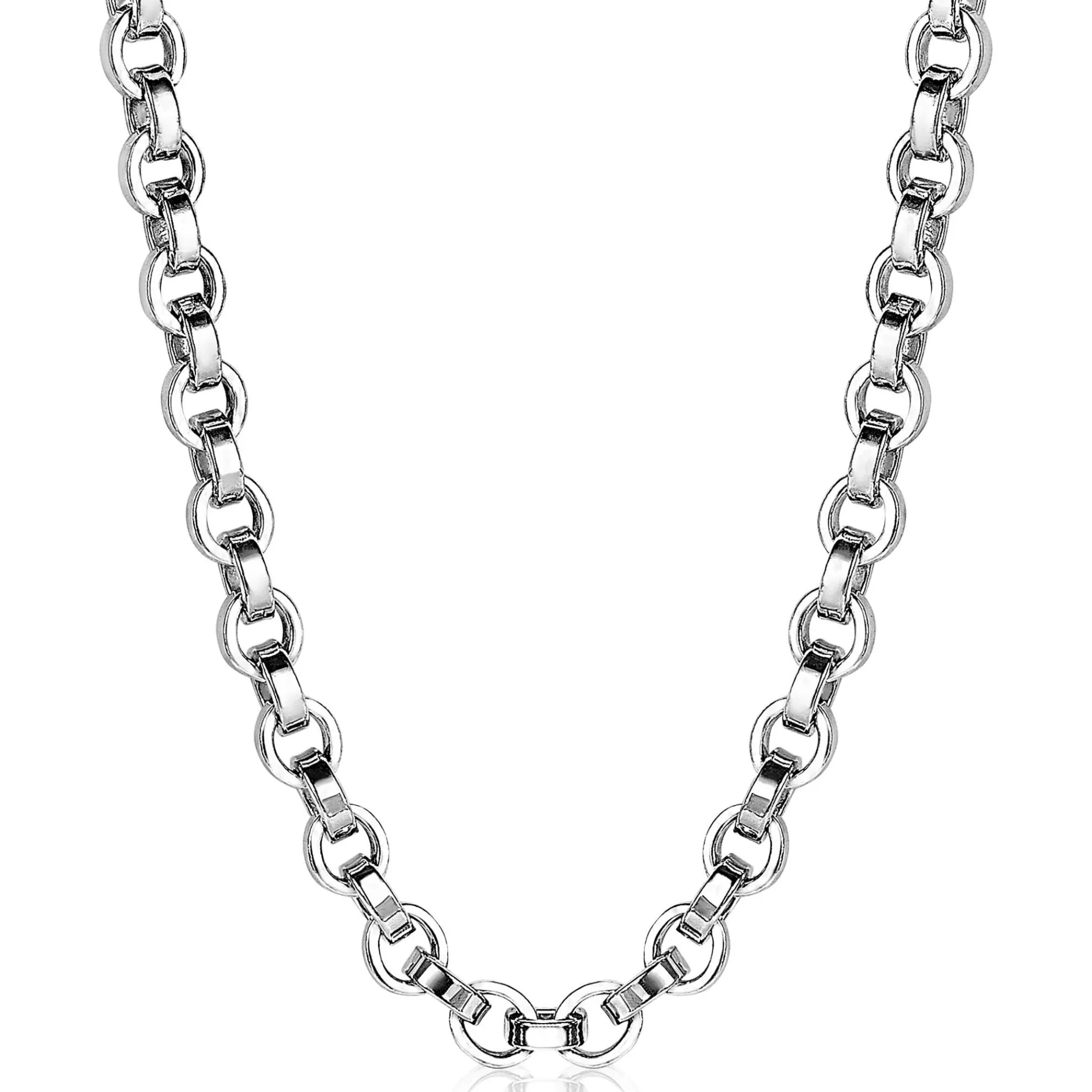 ZINZI zilveren schakelcollier rond 45cm ZIC1702