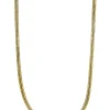 Zinzi zilveren slangen collier geel verguld 1mm breed 45cm ZISL45G