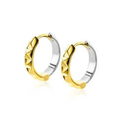 ZINZI zilveren studs oorringen extra 14K geel verguld bicolor 15mm ZIO2167CRG