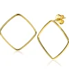 ZINZI zilveren trendy oorstekers 14K geel verguld 44mm vierkant open ZIO2095G